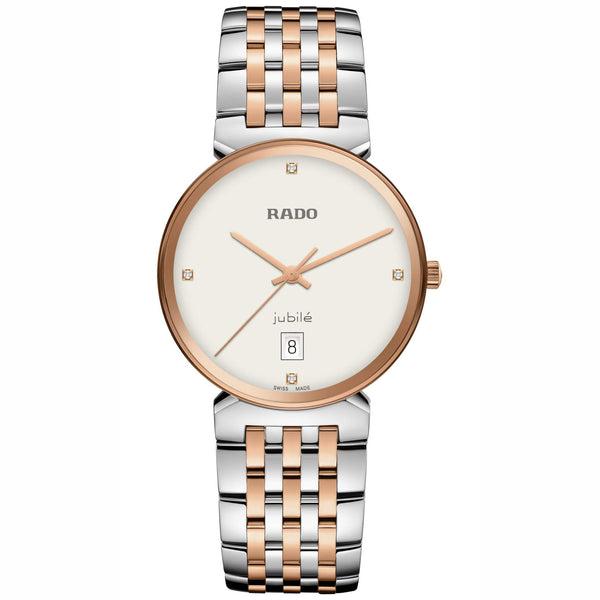 RADO 雷達錶 Florence Classic 佛羅倫斯經典系列PVD玫瑰金鑽面石英腕錶 38mm R48912723