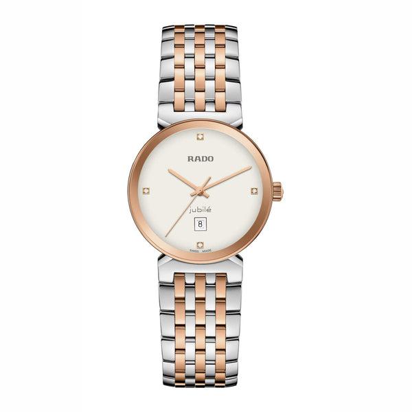 RADO 雷達錶 Florence Classic 佛羅倫斯經典系列PVD玫瑰金鑽面石英腕錶 30mm R48913723