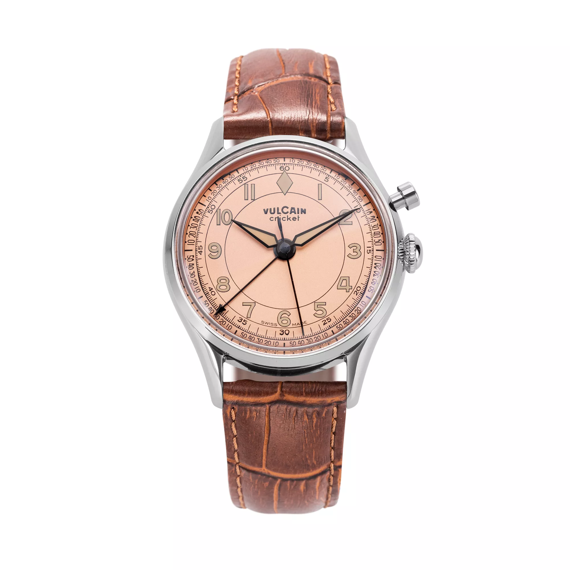 VULCAIN 窩路堅 總統系列 手上鍊鬧鈴機械錶/39mm-100168B67.BAN228 VULCAIN 窩路堅 總統系列 手上鍊鬧鈴機械錶/39mm-100168B67.BAN228