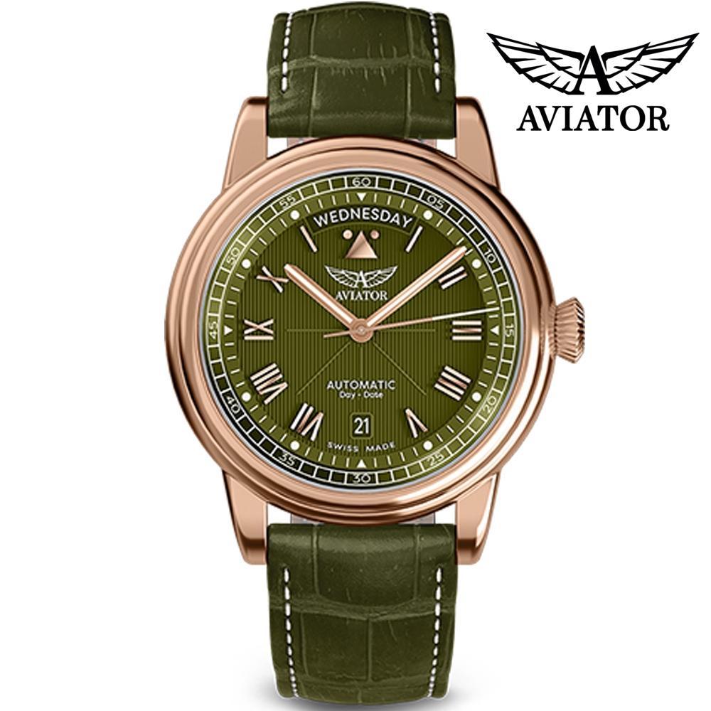 瑞士 AVIATOR DOUGLAS DAY-DATE 41 飛行員機械腕錶-V.3.35.2.279.4