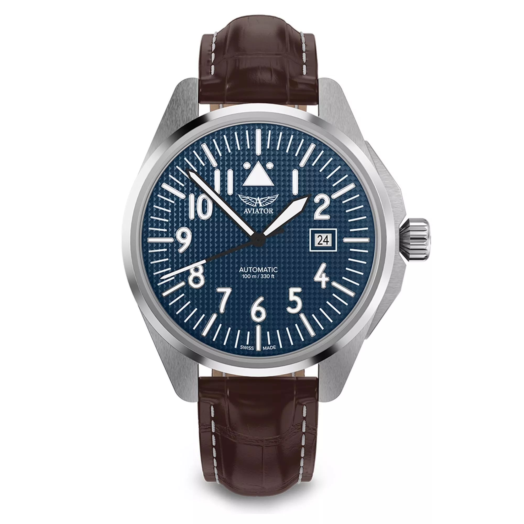 瑞士 AVIATOR AIRACOBRA P43 飛行風格機械腕錶-V.3.39.0.334.4 瑞士 AVIATOR AIRACOBRA P43 飛行風格機械腕錶-V.3.39.0.334.4