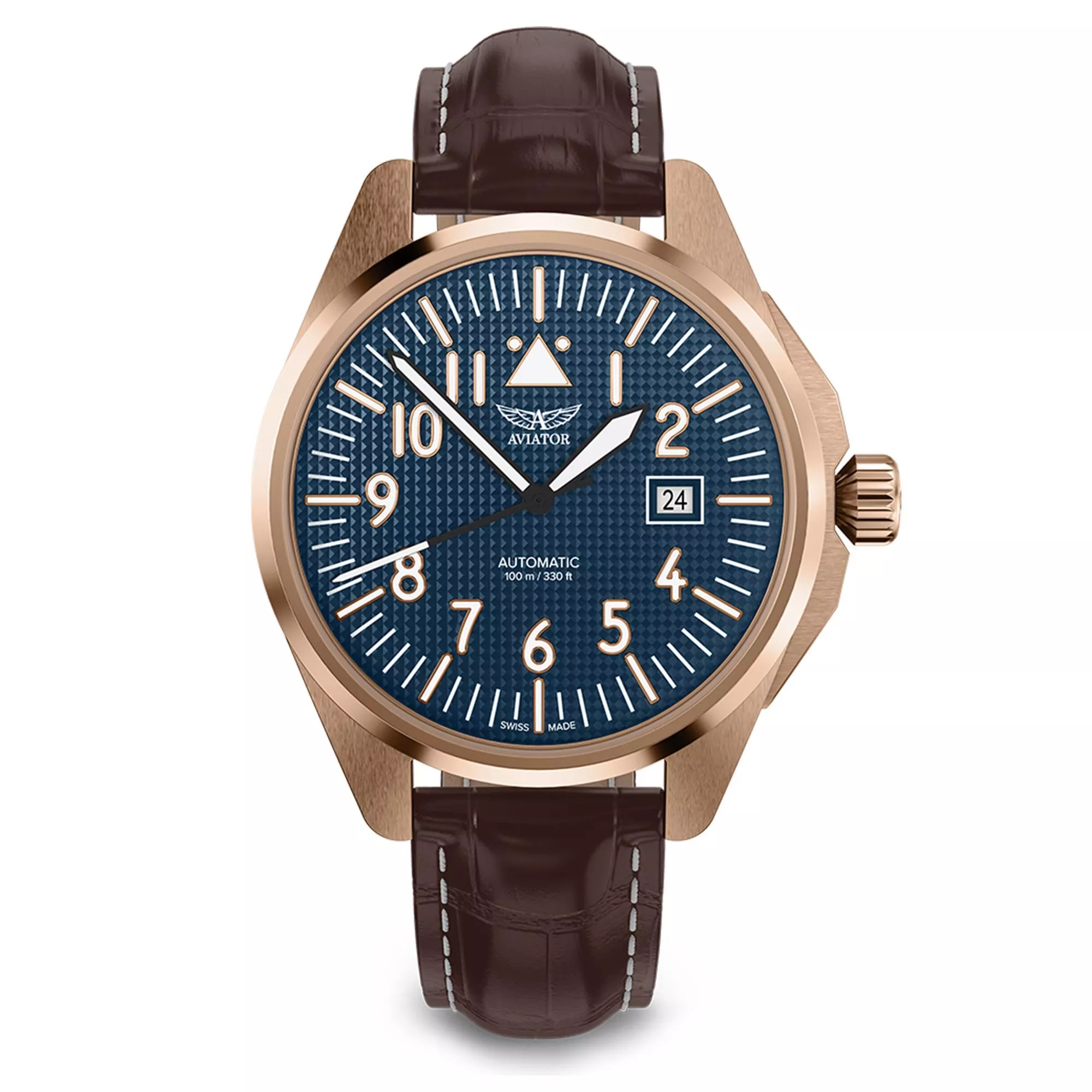 瑞士 AVIATOR AIRACOBRA P43 飛行風格機械腕錶-V.3.39.2.335.4 瑞士 AVIATOR AIRACOBRA P43 飛行風格機械腕錶-V.3.39.2.335.4