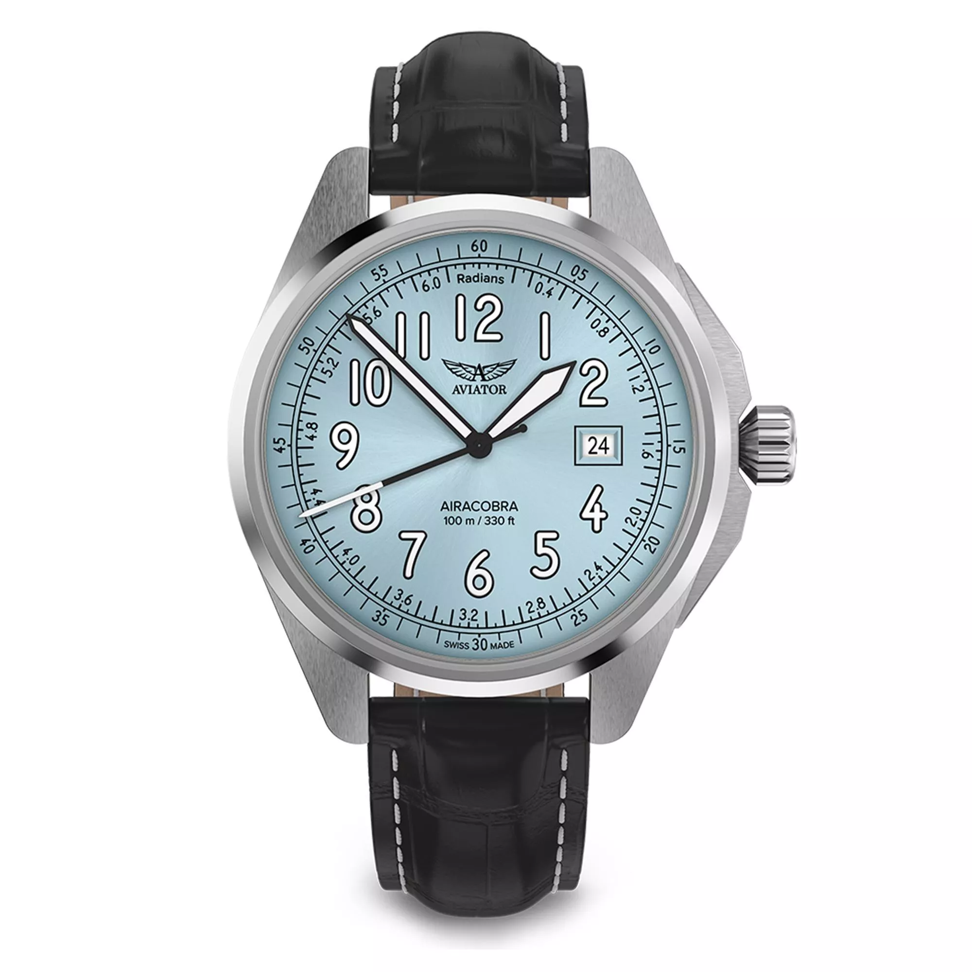 瑞士 AVIATOR AIRACOBRA P43 TYPE B 飛行風格腕錶-V.1.38.0.328.4 瑞士 AVIATOR AIRACOBRA P43 TYPE B 飛行風格腕錶-V.1.38.0.328.4