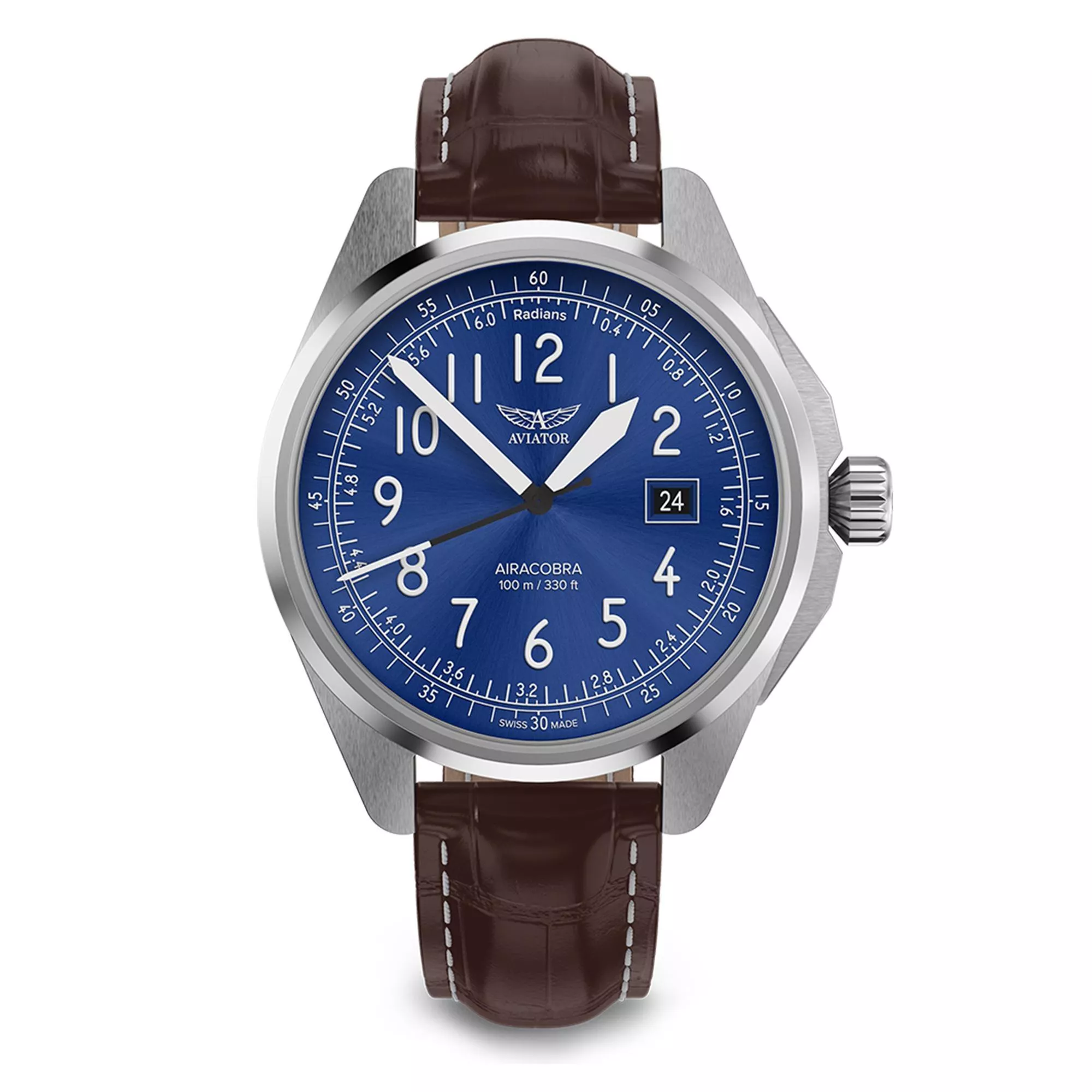 瑞士 AVIATOR AIRACOBRA P43 TYPE B 飛行風格腕錶-V.1.38.0.325.4 瑞士 AVIATOR AIRACOBRA P43 TYPE B 飛行風格腕錶-V.1.38.0.325.4