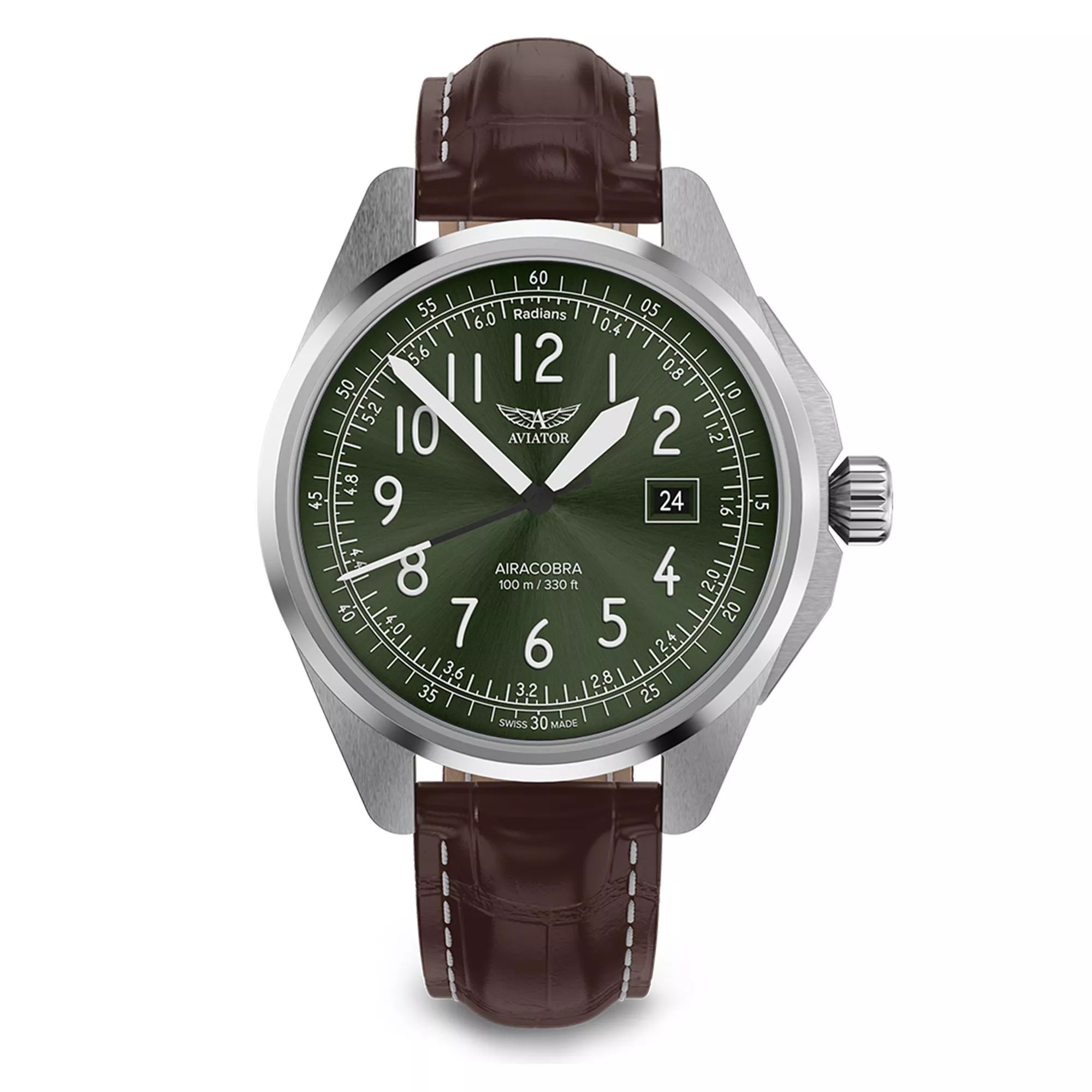 瑞士 AVIATOR AIRACOBRA P43 TYPE B 飛行風格腕錶-V.1.38.0.324.4 瑞士 AVIATOR AIRACOBRA P43 TYPE B 飛行風格腕錶-V.1.38.0.324.4
