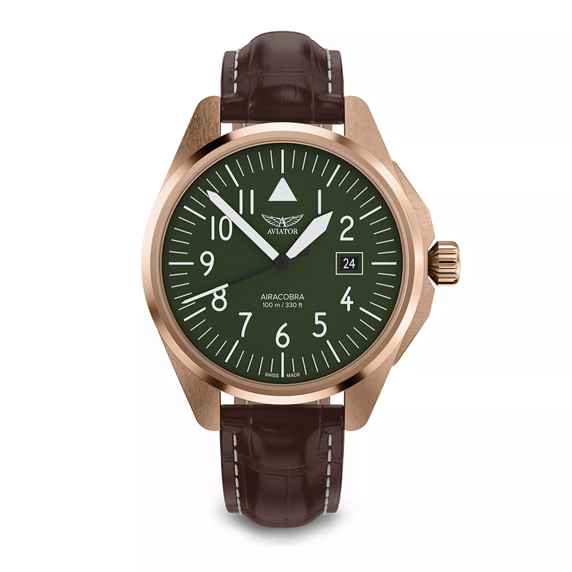 瑞士 AVIATOR AIRACOBRA P43 TYPE A 飛行風格腕錶-V.1.38.2.319.4 瑞士 AVIATOR AIRACOBRA P43 TYPE A 飛行風格腕錶-V.1.38.2.319.4