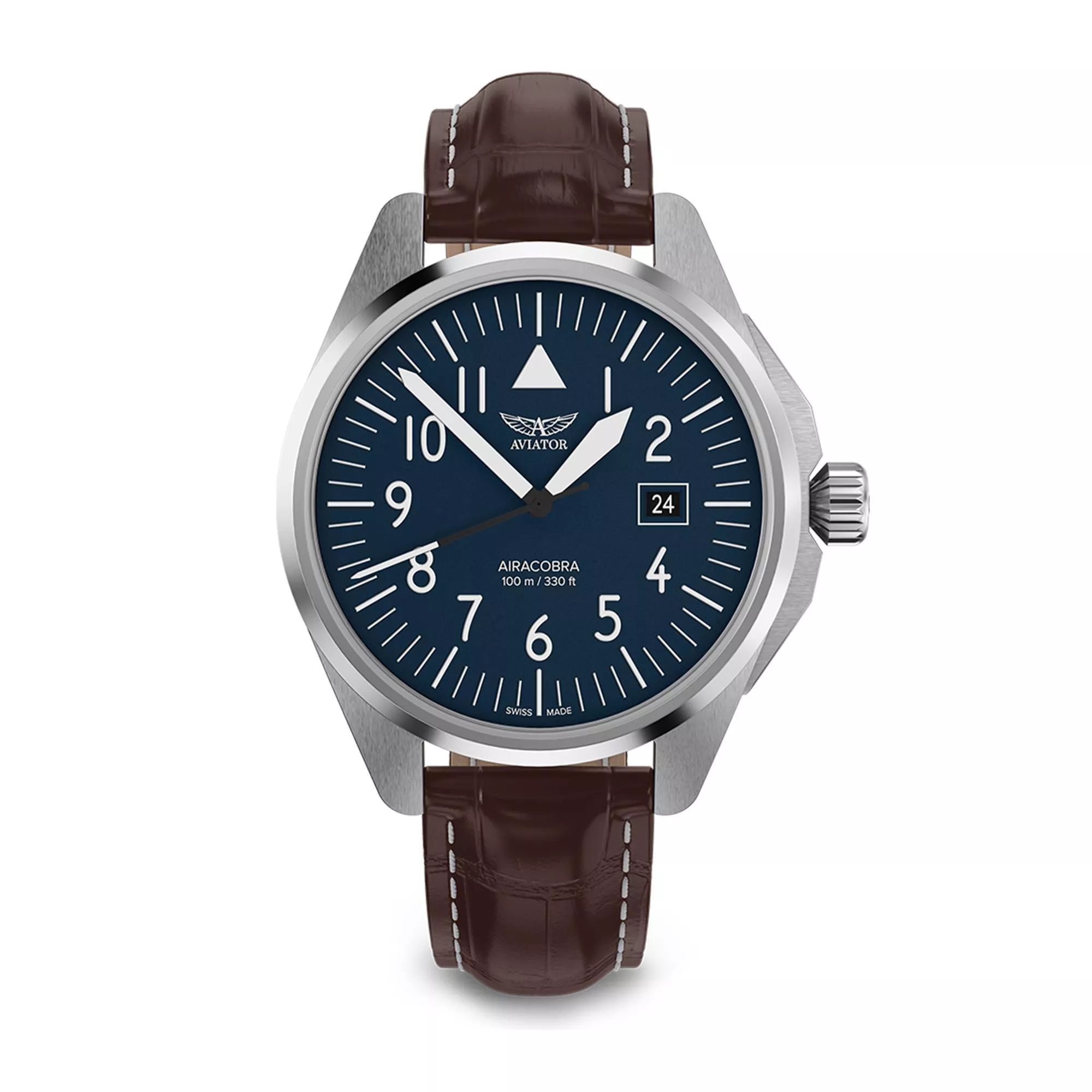 瑞士 AVIATOR AIRACOBRA P43 TYPE A 飛行風格腕錶-V.1.38.0.317.4 瑞士 AVIATOR AIRACOBRA P43 TYPE A 飛行風格腕錶-V.1.38.0.317.4