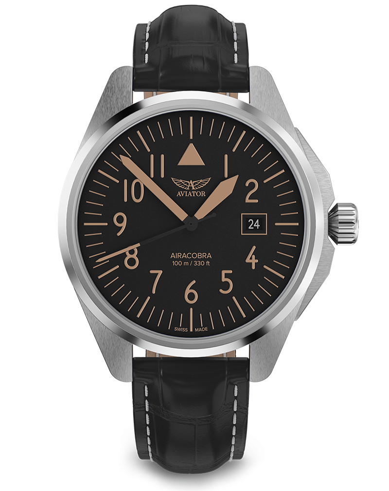 瑞士 AVIATOR AIRACOBRA P43 TYPE A 飛行風格腕錶-V.1.38.0.316.4