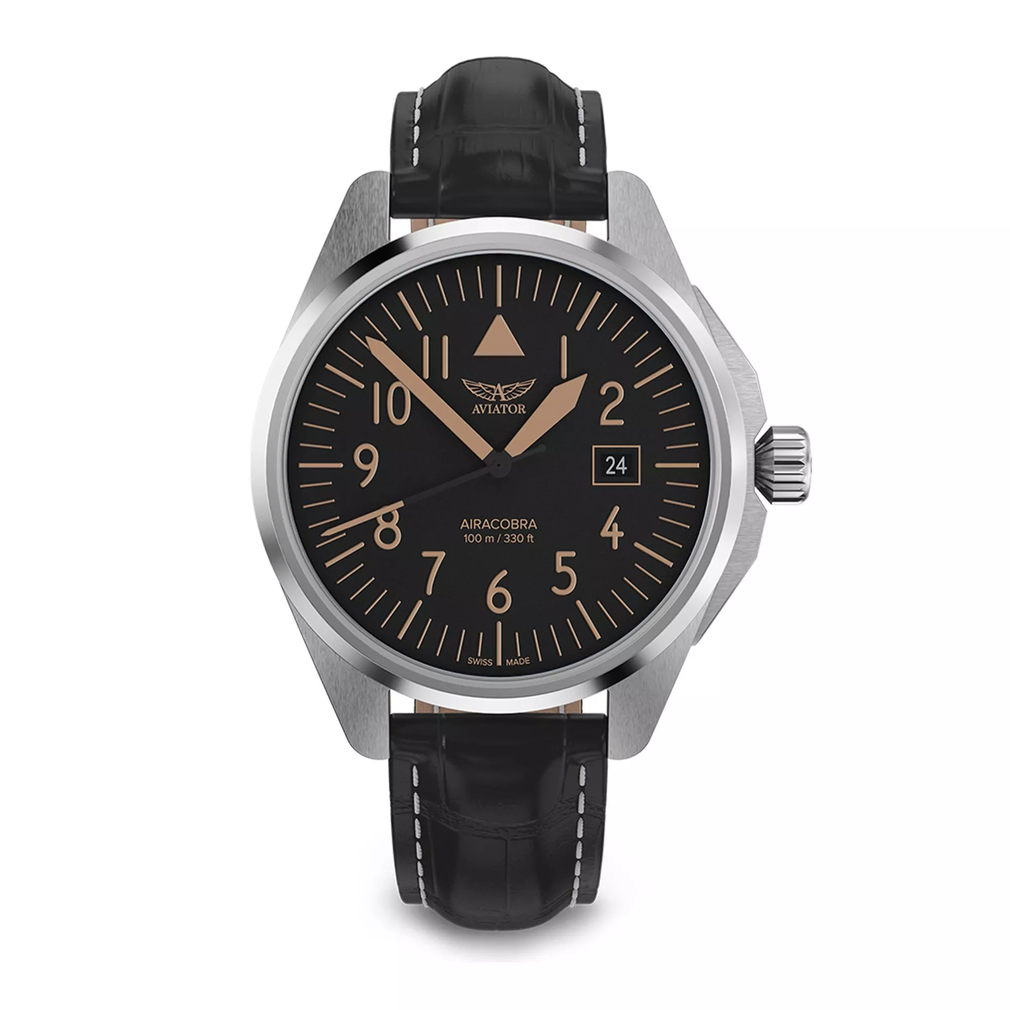 瑞士 AVIATOR AIRACOBRA P43 TYPE A 飛行風格腕錶-V.1.38.0.316.4 瑞士 AVIATOR AIRACOBRA P43 TYPE A 飛行風格腕錶-V.1.38.0.316.4