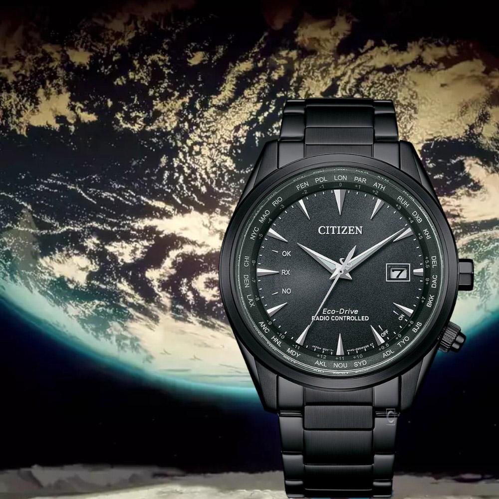 CITIZEN 星辰錶 萬年曆錶 光動能錶 電波錶 男錶 手錶-CB0275-83E/43mm