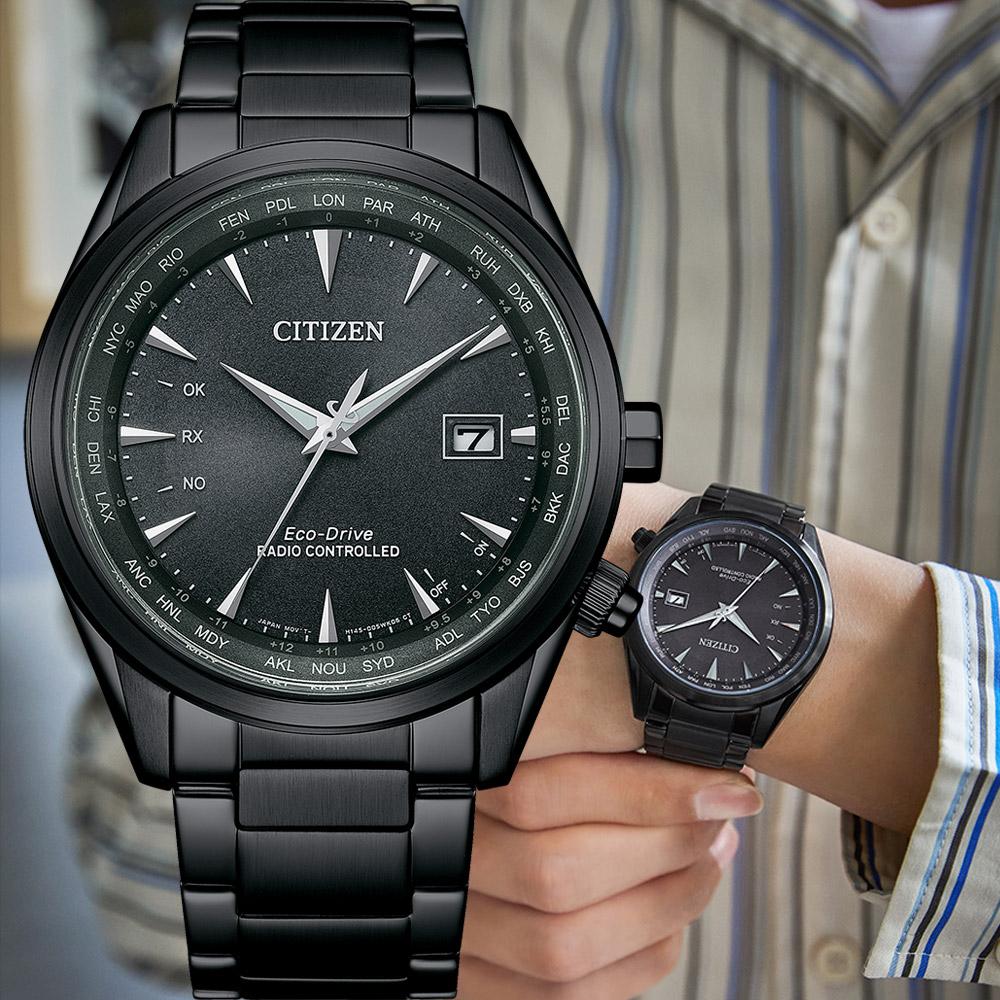 CITIZEN 星辰錶 萬年曆錶 光動能錶 電波錶 男錶 手錶-CB0275-83E/43mm