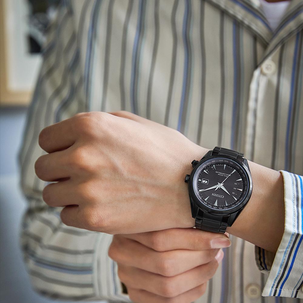 CITIZEN 星辰錶 萬年曆錶 光動能錶 電波錶 男錶 手錶-CB0275-83E/43mm