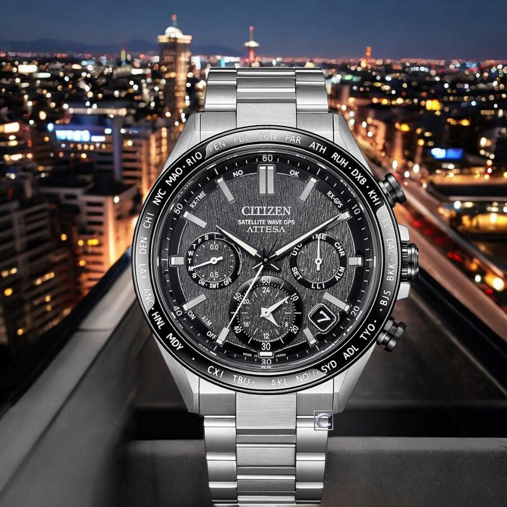 CITIZEN 星辰錶限量鈦GPS衛星錶光動能錶計時手錶_CC4058-67X/44.6mm
