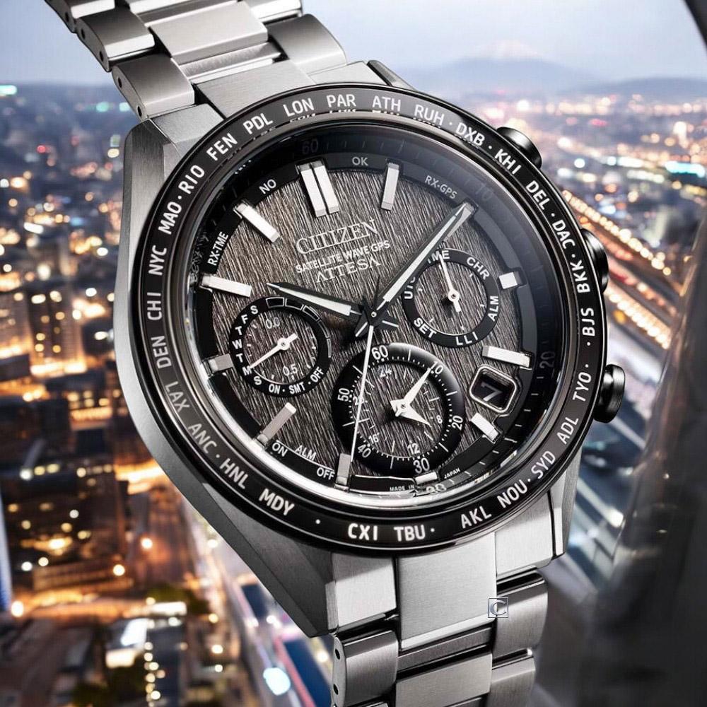 CITIZEN 星辰錶限量鈦GPS衛星錶光動能錶計時手錶_CC4058-67X/44.6mm