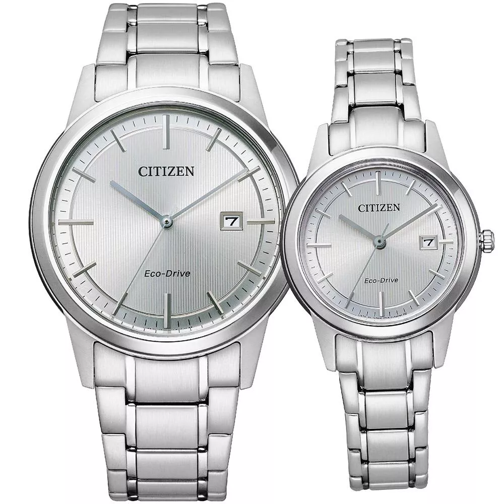 CITIZEN 星辰 經典簡約光動能對錶-AW1231-66A+FE1081-67A CITIZEN 星辰 經典簡約光動能對錶-AW1231-66A+FE1081-67A