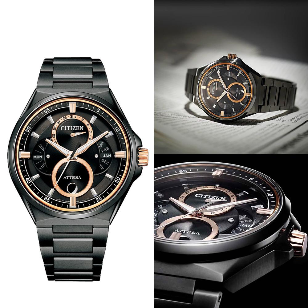 CITIZEN 星辰 GENT'S 三歷月相紳士男錶(BU0065-64E)黑/42mm