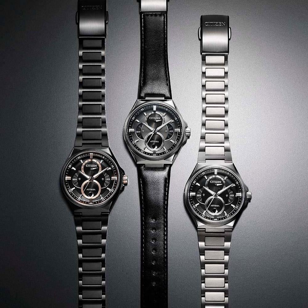 CITIZEN 星辰 GENT'S 三歷月相紳士男錶(BU0065-64E)黑/42mm