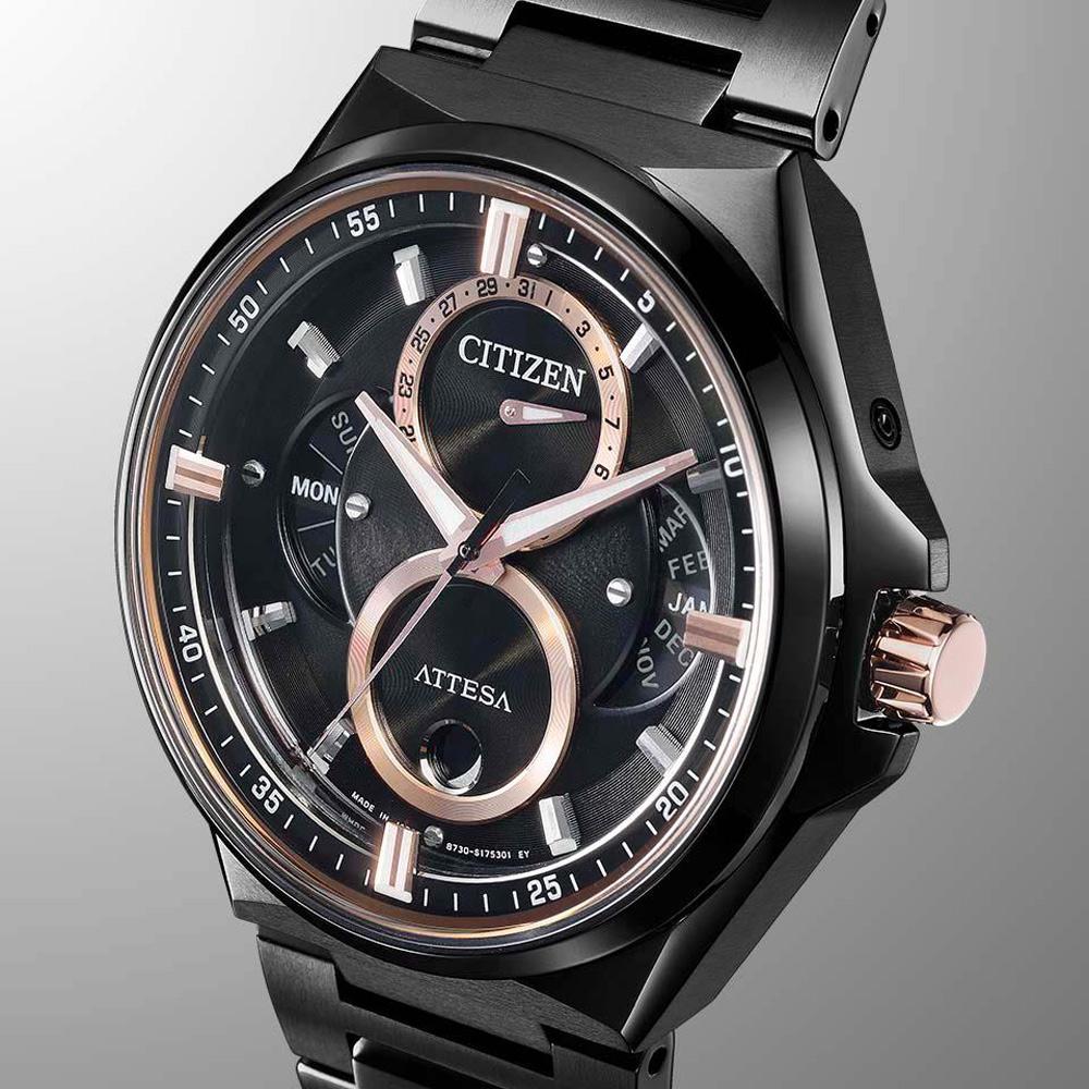 CITIZEN 星辰 GENT'S 三歷月相紳士男錶(BU0065-64E)黑/42mm