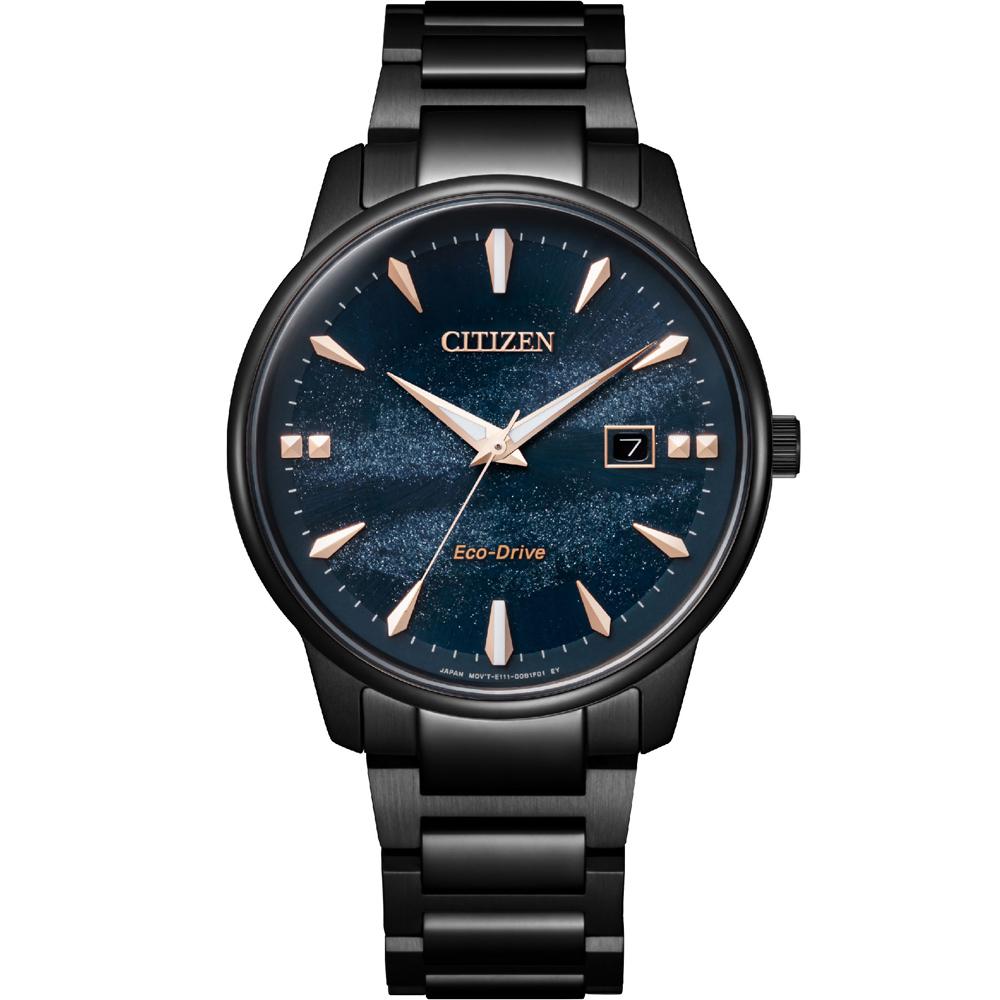 CITIZEN 星辰錶 Eco-Drive 天川銀河限定款 時尚對錶-BM7595-89L+EW2595-81L