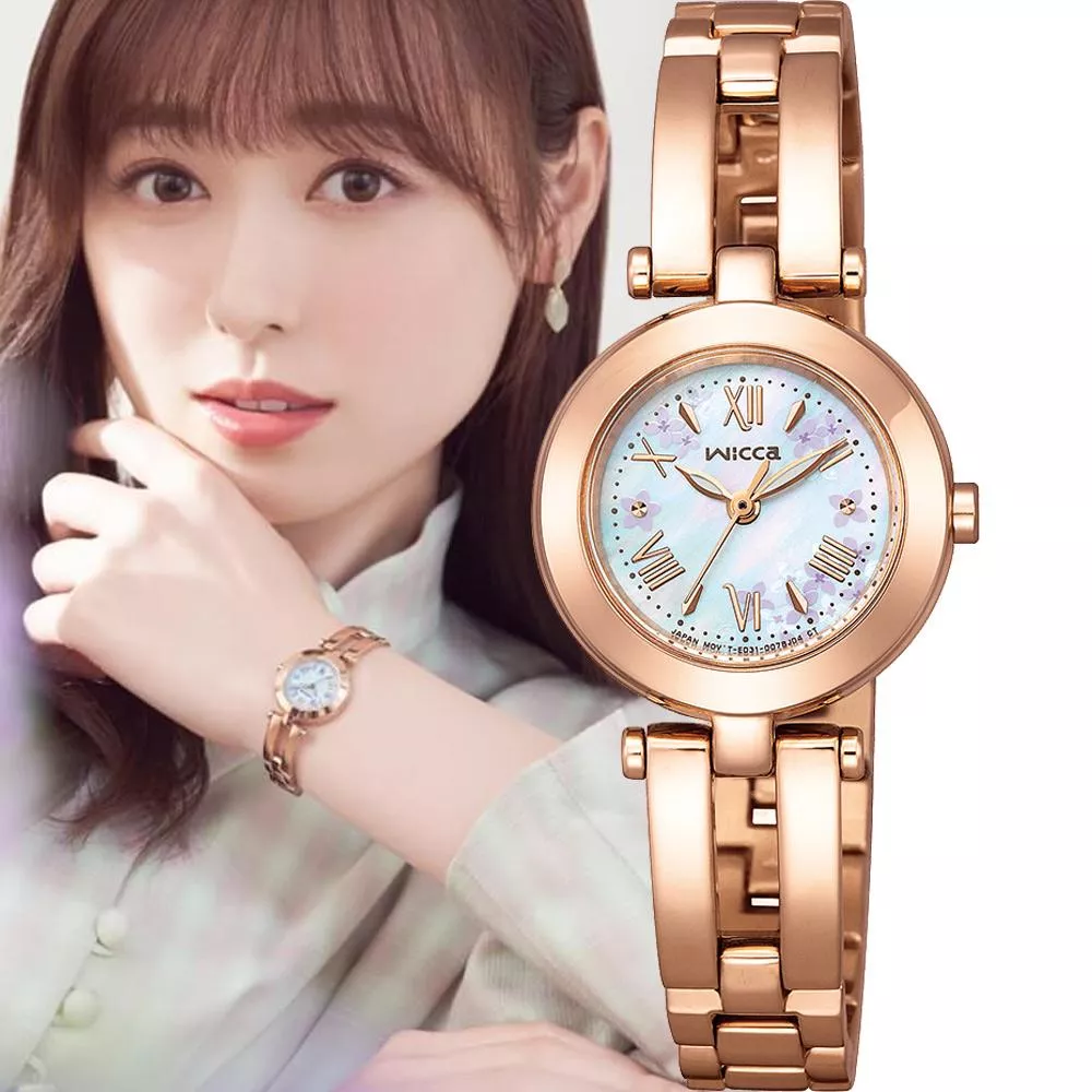 CITIZEN 星辰 wicca 紫丁香花 太陽能時尚錶 -24mm KP5-263-11 CITIZEN 星辰 wicca 紫丁香花 太陽能時尚錶 -24mm KP5-263-11