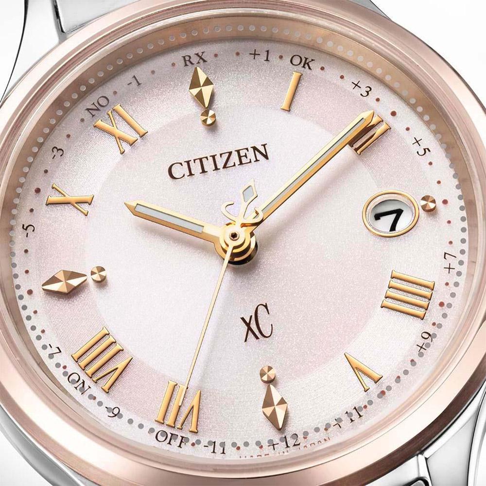 CITIZEN 星辰 xC 光動能 鈦金屬 電波女錶-27mm ES9496-64W