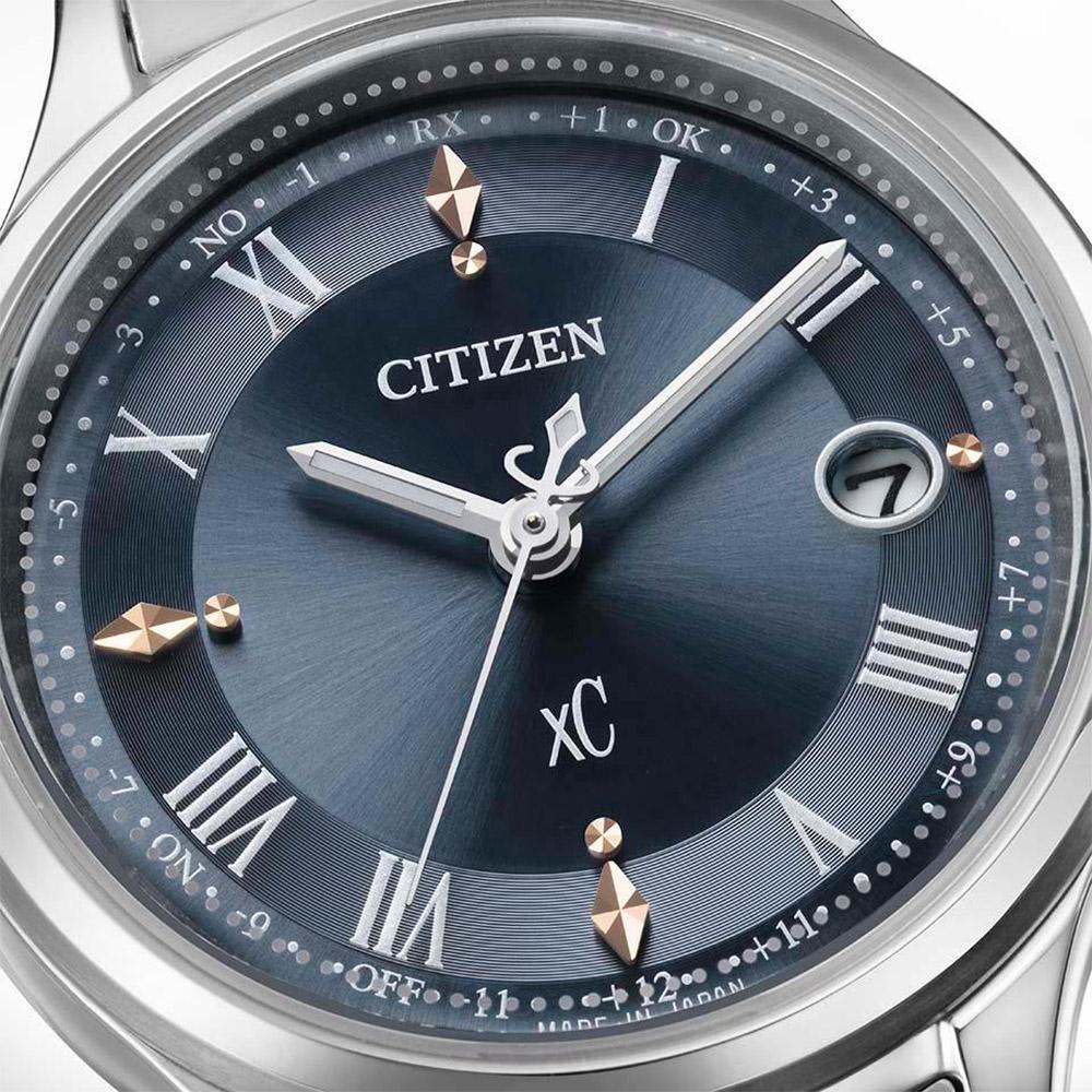 CITIZEN 星辰 xC 光動能 鈦金屬 電波女錶-27mm ES9490-61L