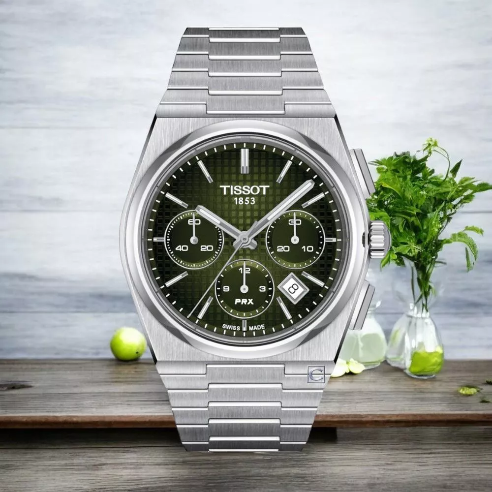 TISSOT 天梭 官方授權 PRX 計時機械錶 男錶 手錶-T1374271109100/綠42mm TISSOT 天梭 官方授權 PRX 計時機械錶 男錶 手錶-T1374271109100/綠42mm