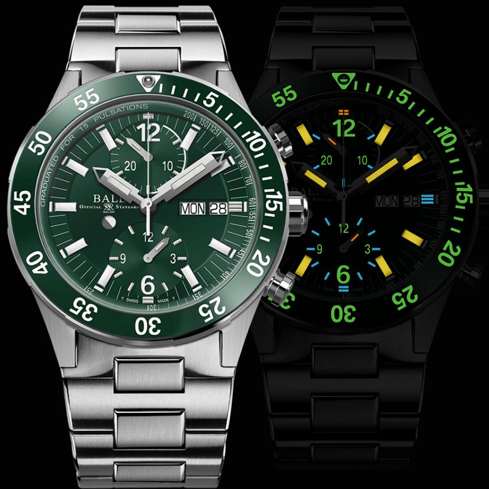 BALL 波爾錶 Roadmaster Rescue Chronograph 即刻救援 計時機械腕錶-DC3030C-S2-GR 綠/41mm