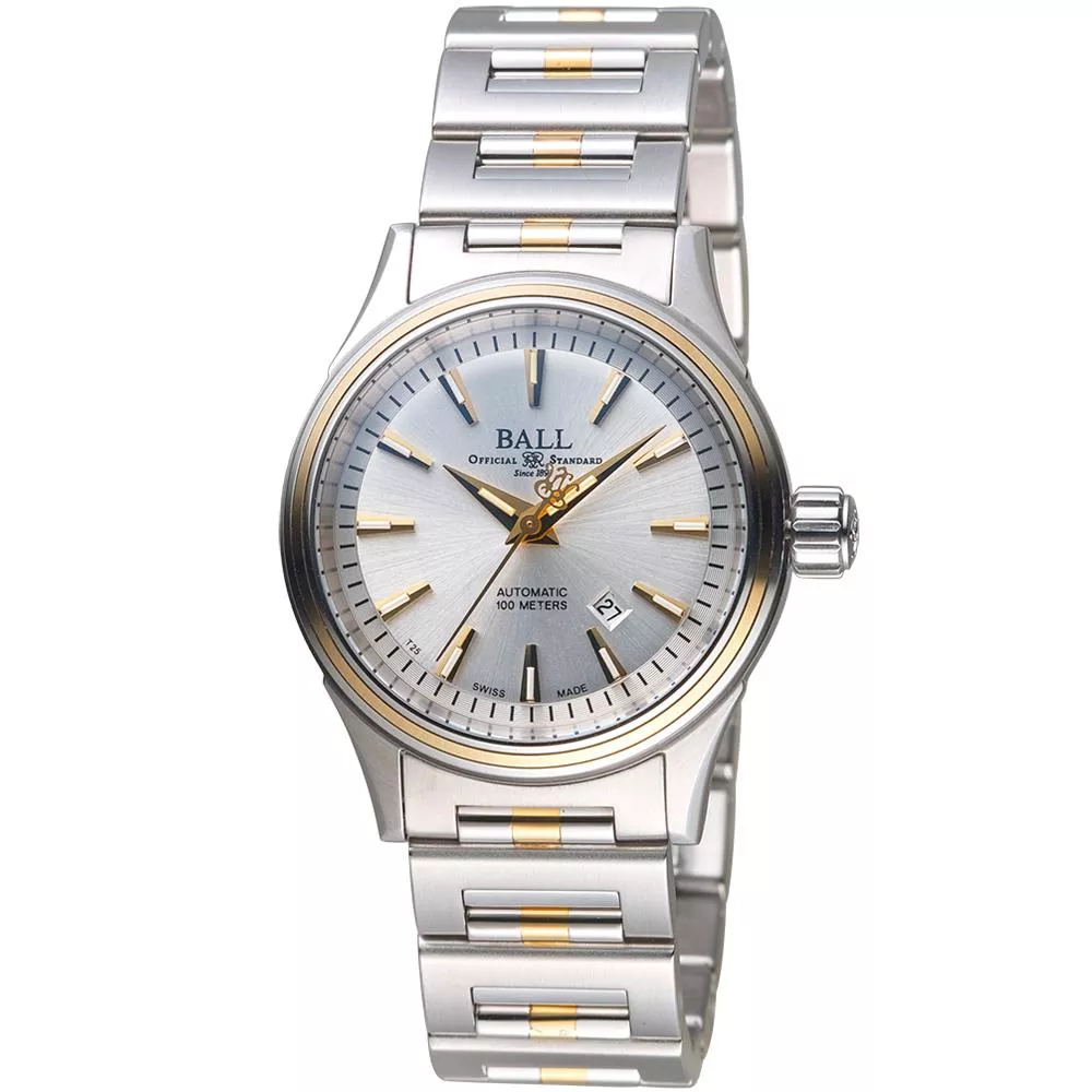 BALL 波爾 Fireman系列 經典機械女錶-NL2110C-2T-SJ-SL/18k金錶框31mm BALL 波爾 Fireman系列 經典機械女錶-NL2110C-2T-SJ-SL/18k金錶框31mm