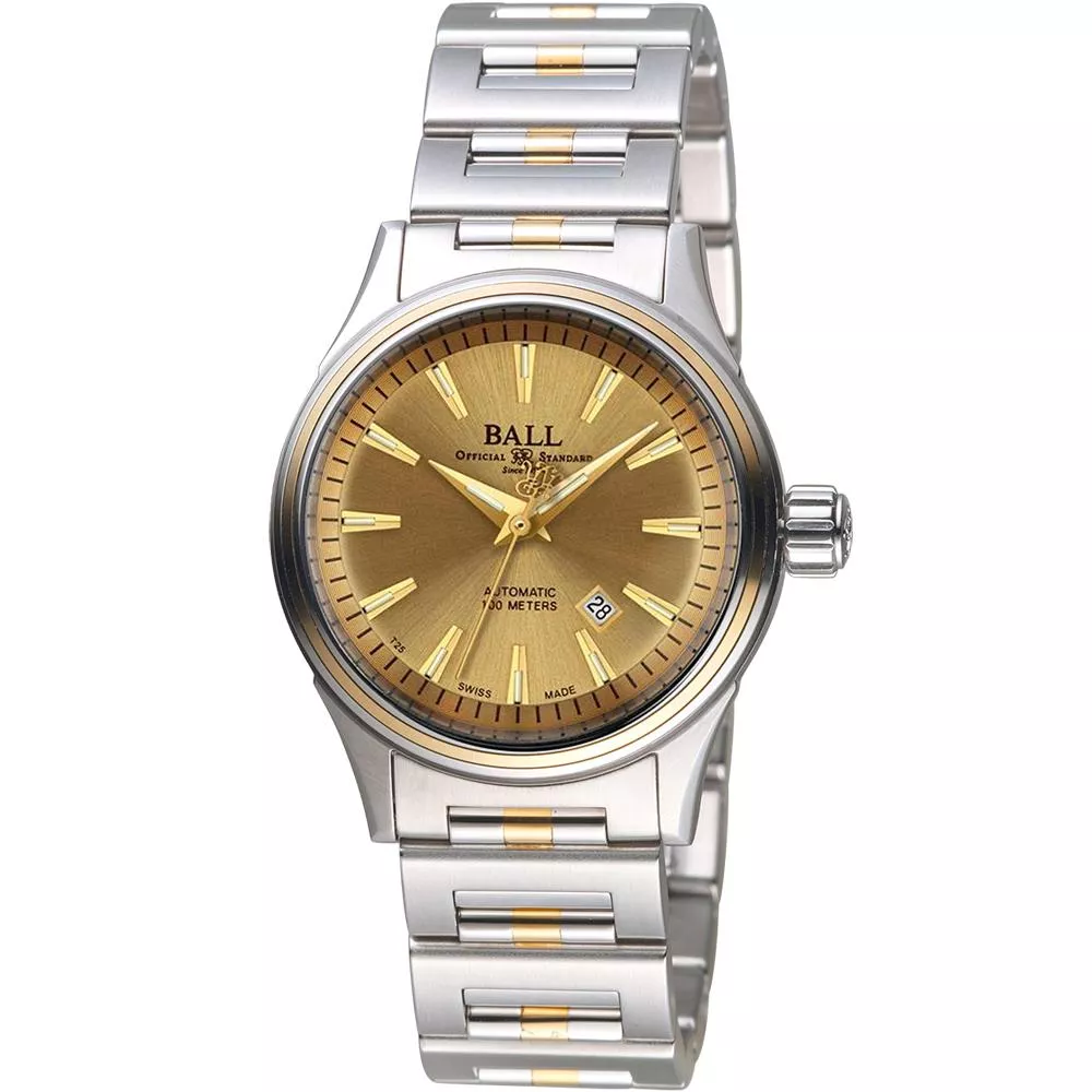 BALL 波爾 Fireman系列 經典機械女錶-NL2110C-2T-SJ-GO/18k金錶框31mm