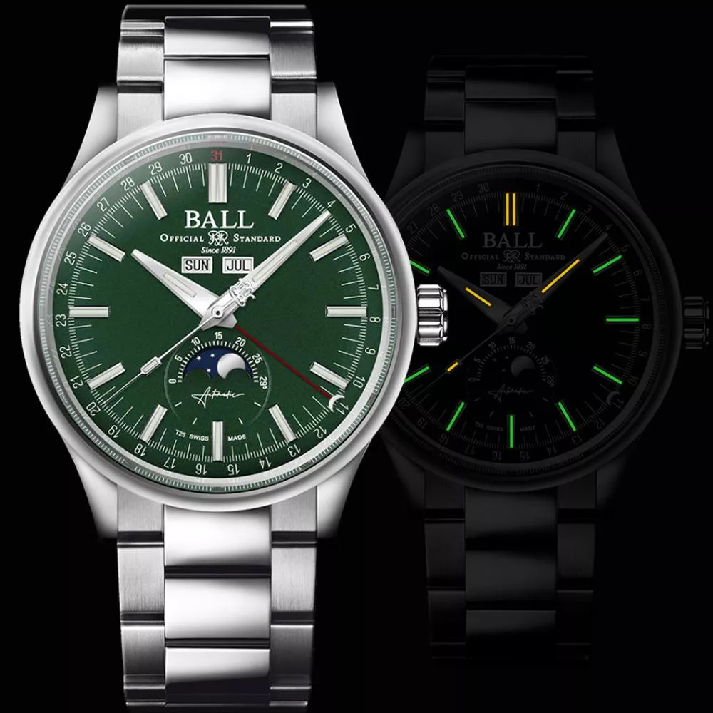 BALL 波爾錶 Engineer II Moon Calendar 月相顯示多功能機械錶-NM3016C-S1J-GR