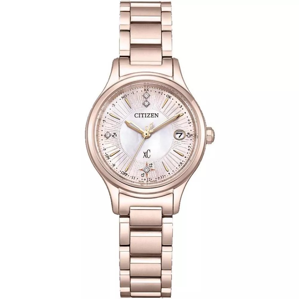CITIZEN 星辰錶 xC 光動能 鈦金屬 時尚女錶-ES9497-61X/玫瑰金色 CITIZEN 星辰錶 xC 光動能 鈦金屬 時尚女錶-ES9497-61X/玫瑰金色