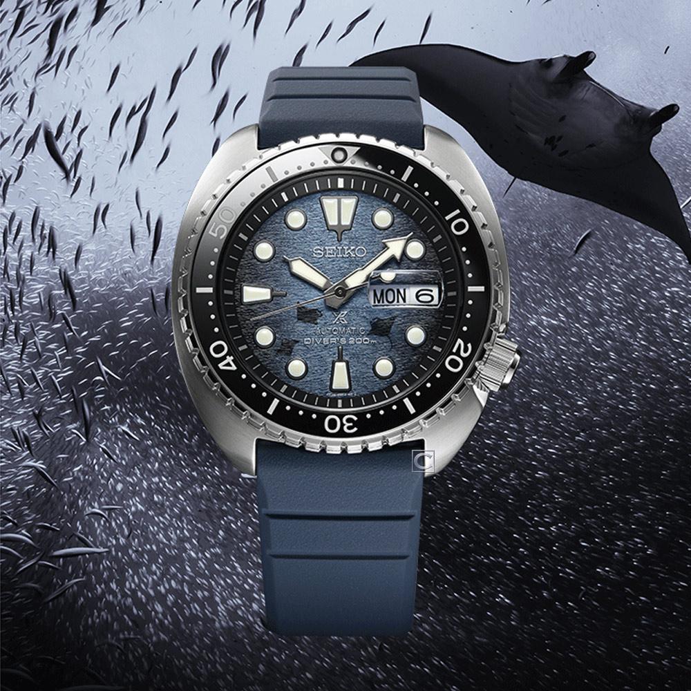 SEIKO 精工PROSPEX 魔鬼魚海龜王200米潛水機械錶-4R36-06Z0H(SRPF77K1