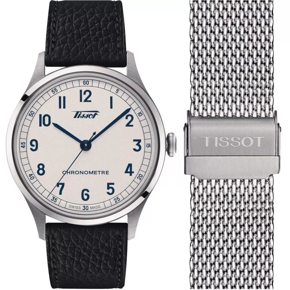 TISSOT 天梭錶 Heritage 1938 傳承系列天文台認證機械錶-T142.464.16.032.00/ 39mm套錶