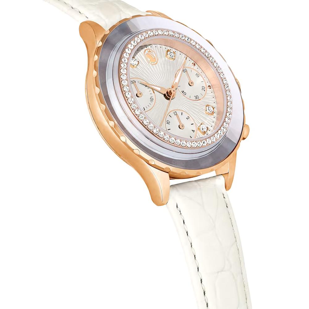 SWAROVSKI 施華洛世奇 Octea Chrono 白色 計時手錶-白37mm 5671150