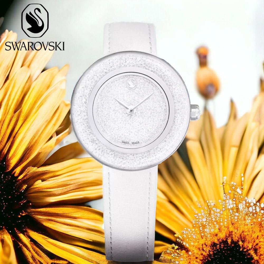 SWAROVSKI 施華洛世奇 Crystalline Lustre水晶光彩石英手錶-33mm 5668887