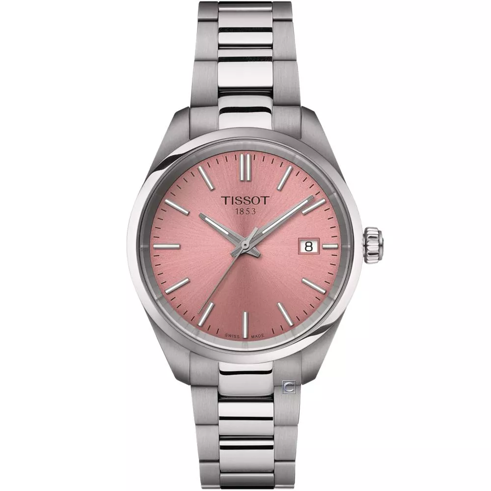 Tissot 天梭錶 PR 100 簡約大三針 時尚腕錶 女錶 手錶-T150.210.11.331.00/粉色 34mm