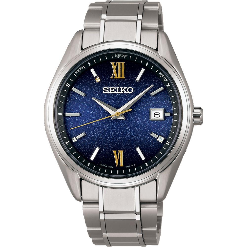 SEIKO 精工 SELECTION Eternal Blue 太陽能電波限量錶-39.5mm藍 7B72-0AH0U/SBTM355J_SK040