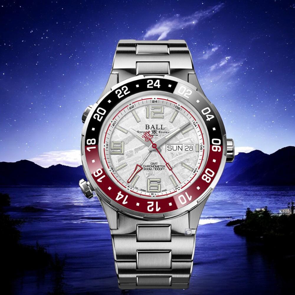 BALL 波爾錶Roadmaster 海洋 GMT 隕石面 機械錶 男錶 手錶 (40mm) DG3000A-S12CJ-MSL