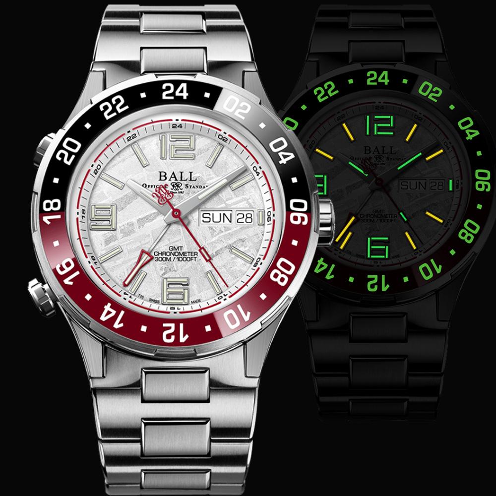 BALL 波爾錶Roadmaster 海洋 GMT 隕石面 機械錶 男錶 手錶 (40mm) DG3000A-S12CJ-MSL