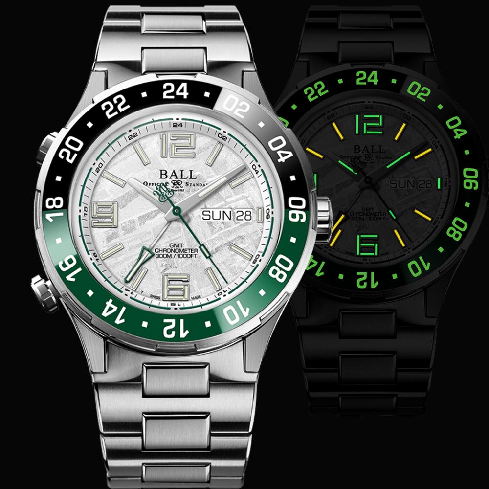 BALL 波爾錶Roadmaster 海洋 GMT 隕石面 機械錶 男錶 手錶 (40mm) DG3000A-S13CJ-MSL