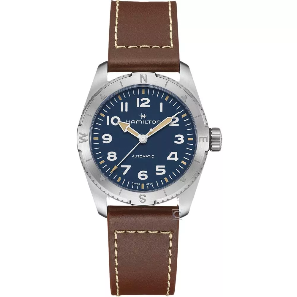 Hamilton 漢米爾頓 Khaki Field Expedition 卡其野戰探險機械錶 手錶 藍色37mm/H70225540