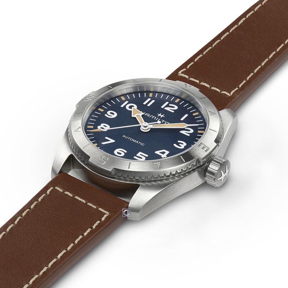 Hamilton 漢米爾頓 Khaki Field Expedition 卡其野戰探險機械錶 手錶 藍色37mm/H70225540