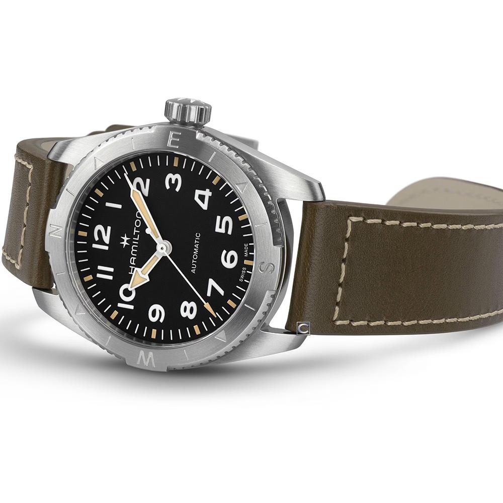 Hamilton 漢米爾頓 Khaki Field Expedition 卡其野戰探險機械錶 手錶 黑色x棕37mm/H70225830