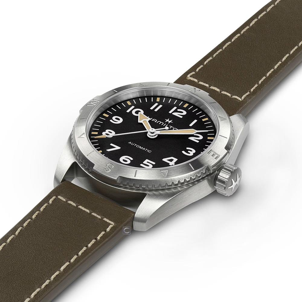 Hamilton 漢米爾頓 Khaki Field Expedition 卡其野戰探險機械錶 手錶 黑色x棕37mm/H70225830