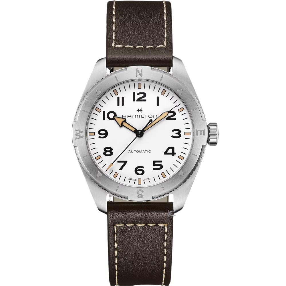 Hamilton 漢米爾頓 Khaki Field Expedition 卡其野戰探險機械錶 男錶 手錶 白色41mm/H70315510