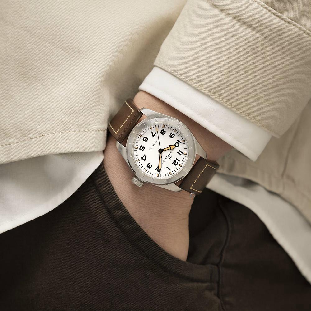 Hamilton 漢米爾頓 Khaki Field Expedition 卡其野戰探險機械錶 男錶 手錶 白色41mm/H70315510