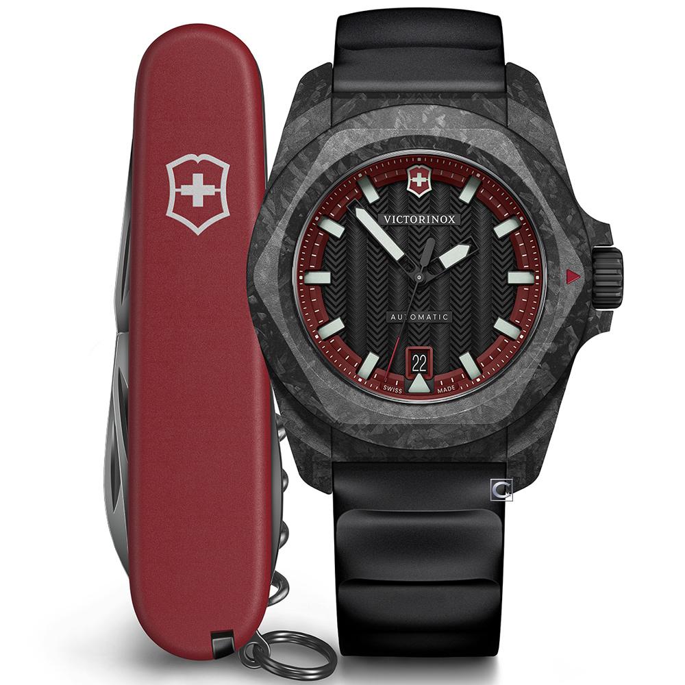 Victorinox 瑞士維氏錶 I.N.O.X. 碳纖維 機械錶 男錶 手錶-41mm 黑/ VISA-242024.1