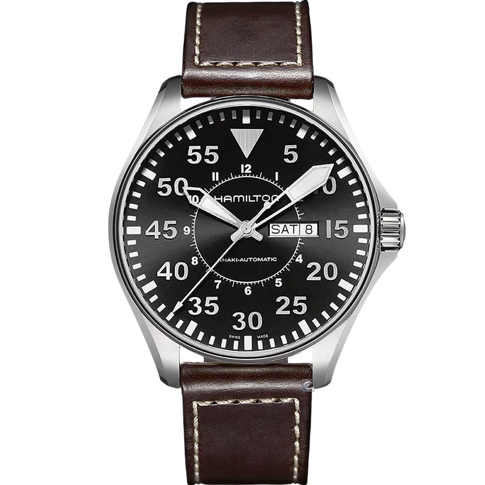 Hamilton 漢米爾頓 Khaki Aviation 卡其航空系列機械錶/ 46mm 飛行錶 男錶-H64715535