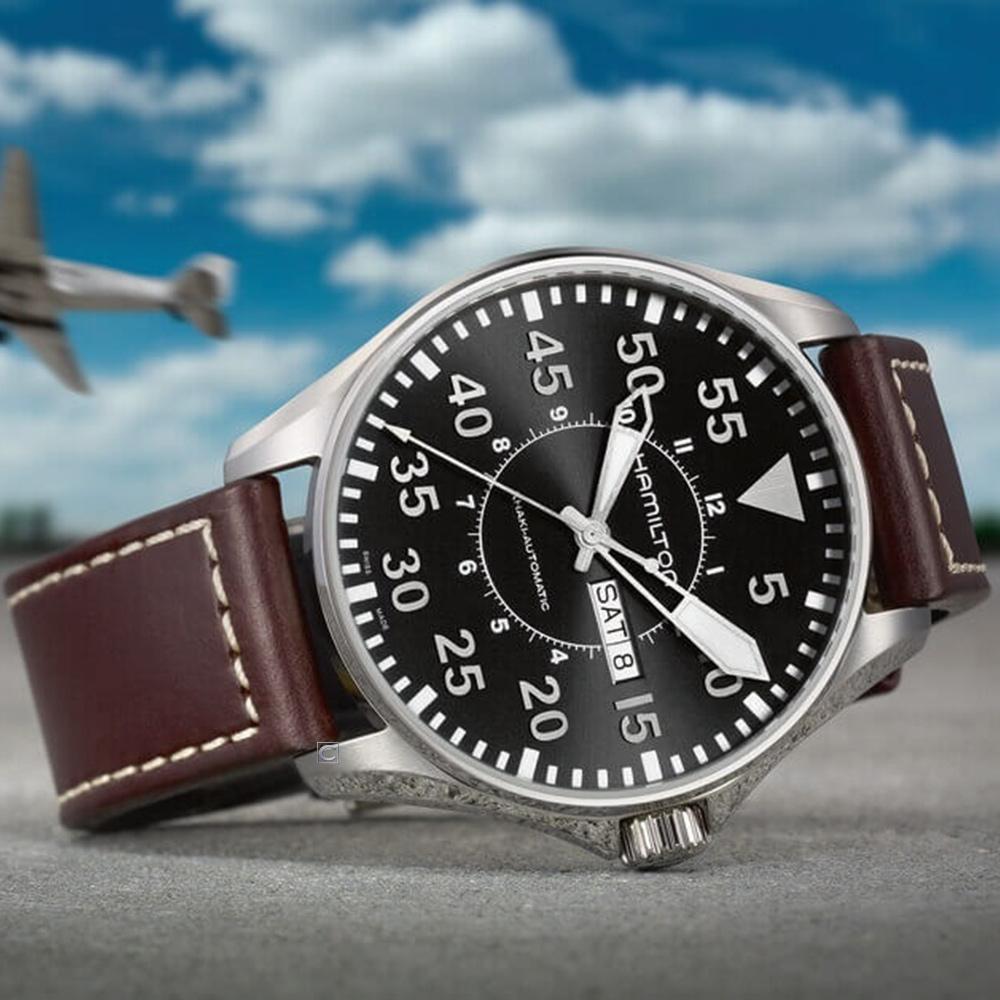 Hamilton 漢米爾頓 Khaki Aviation 卡其航空系列機械錶/ 46mm 飛行錶 男錶-H64715535